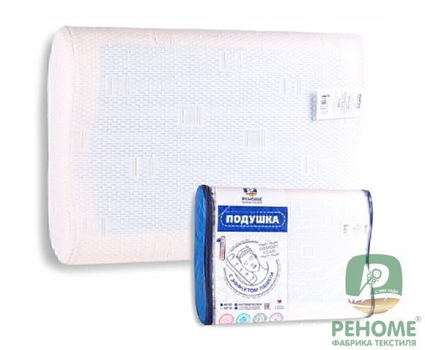 Подушка ортопедическая Реноме “Memory foam” Эргономика с гелем, 50х38х12