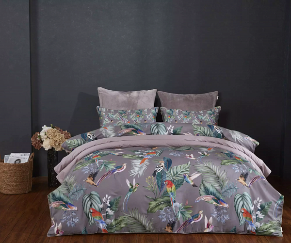 Комплект с одеялом KAZANOV.A “Колибри Каллиопа” капучино (египетский хлопок-велюр), евро