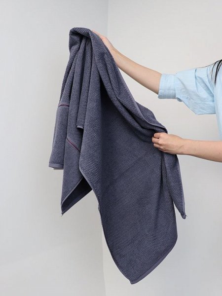 Махровое полотенце DonCotton “Lusso” (маренго), 70х140