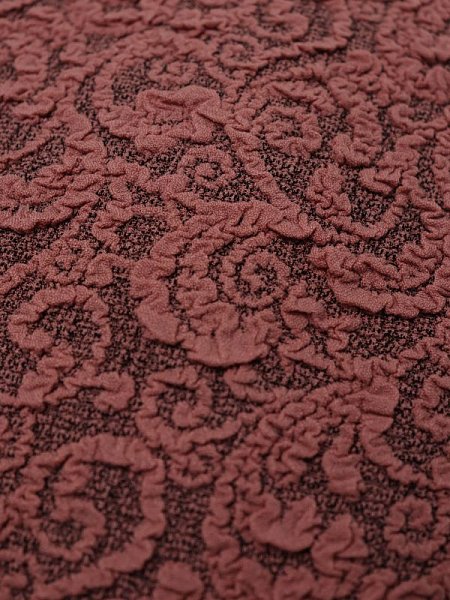 Чехол на угловой диван Жаккард розовый