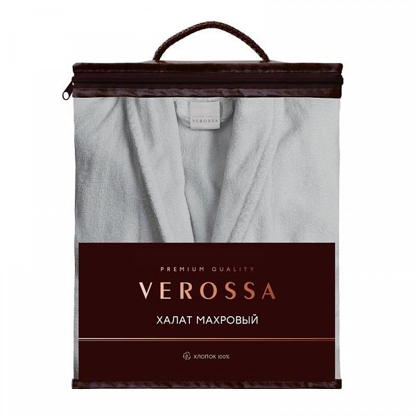 Халат Махровый НордТекс “Verossa” унисекс Classic Soft (Холодный серый)