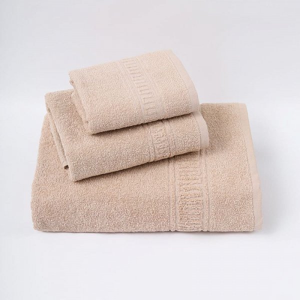 Комплект махровых полотенец Comfort Life "Орнамент" (бежевый) 70х130, 50х80 и 30х60