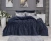 Комплект с одеялом KAZANOV.A “Нала” индиго жемчуг (египетский хлопок-велюр), 1.5 спальный