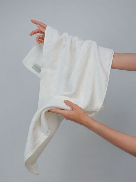 Махровое полотенце DonCotton “Lusso” (белый), 50х90