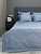 Комплект с одеялом KAZANOV.A Stripe Cotton "Hotel" (голубая платина), евро