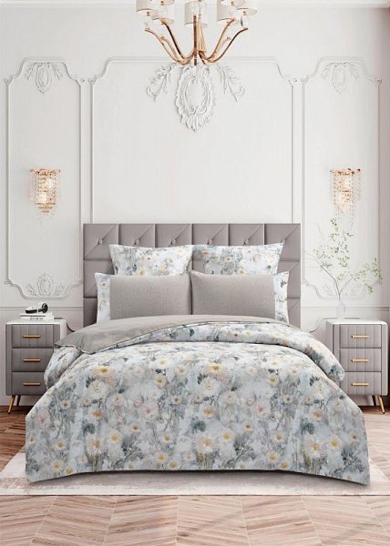 Комплект постельного белья Karteks сатин-жаккард “АКВАРЕЛЬ” CVP-10, двуспальный