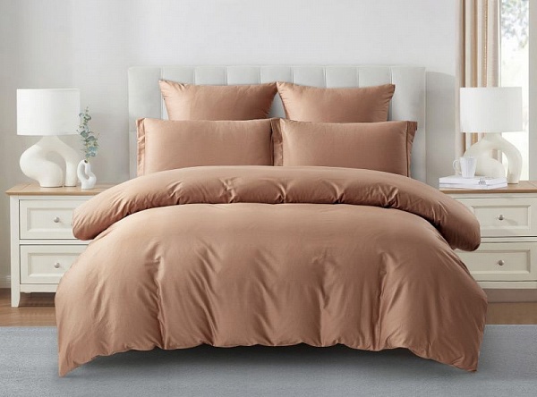 Комплект постельного белья Karteks "Сатин однотонный" SKO-026, двухспальный