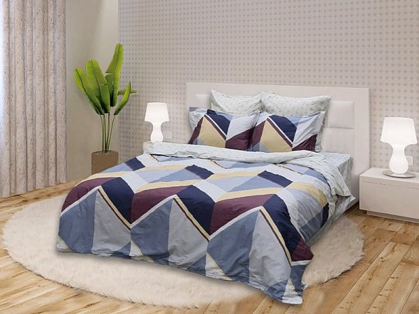 Комплект постельного белья Karteks "Сатин печатный" КВ-457, евро