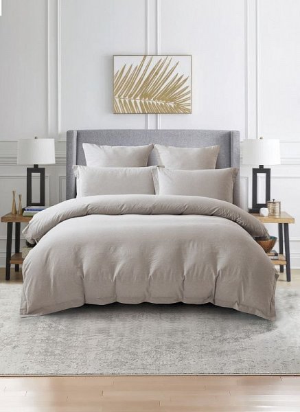 Комплект постельного белья Karteks "Вареный жаккард" VJT-05, евро			