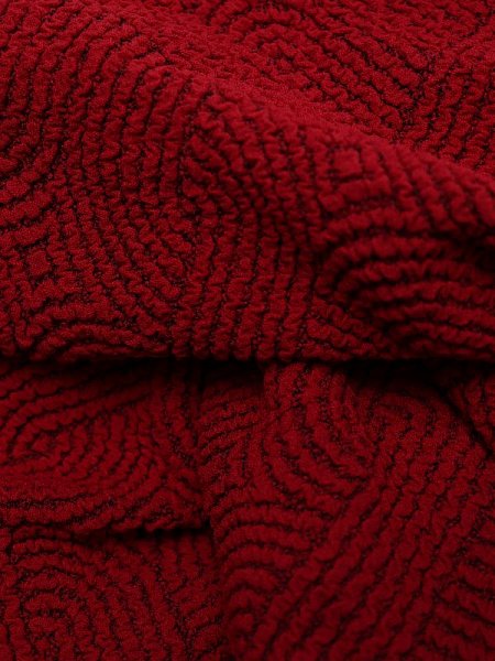 Чехол на прямой трехместный диван и два кресла Жаккард бордо