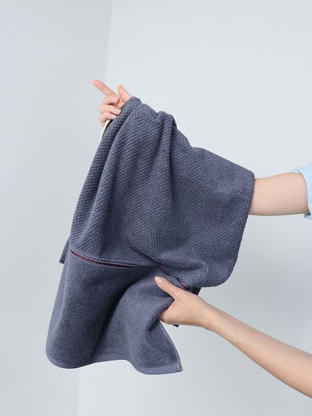 Махровое полотенце DonCotton “Lusso” (маренго), 50х90