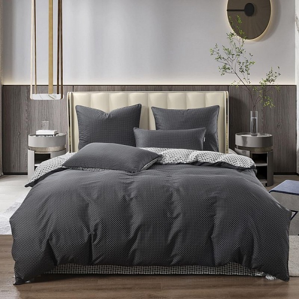 Комплект постельного белья Sofi de Marko "Бриджтаун" (стоун) сатин, евро			