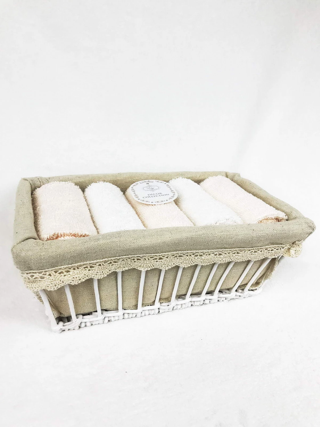 Комплект полотенец Sofi de marko “Ирис” (персик), 30x50 (5 шт)