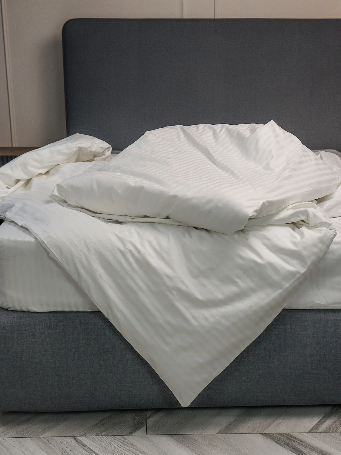 Пододеяльник DonCotton "Stripe Sateen" (белый) 200х220