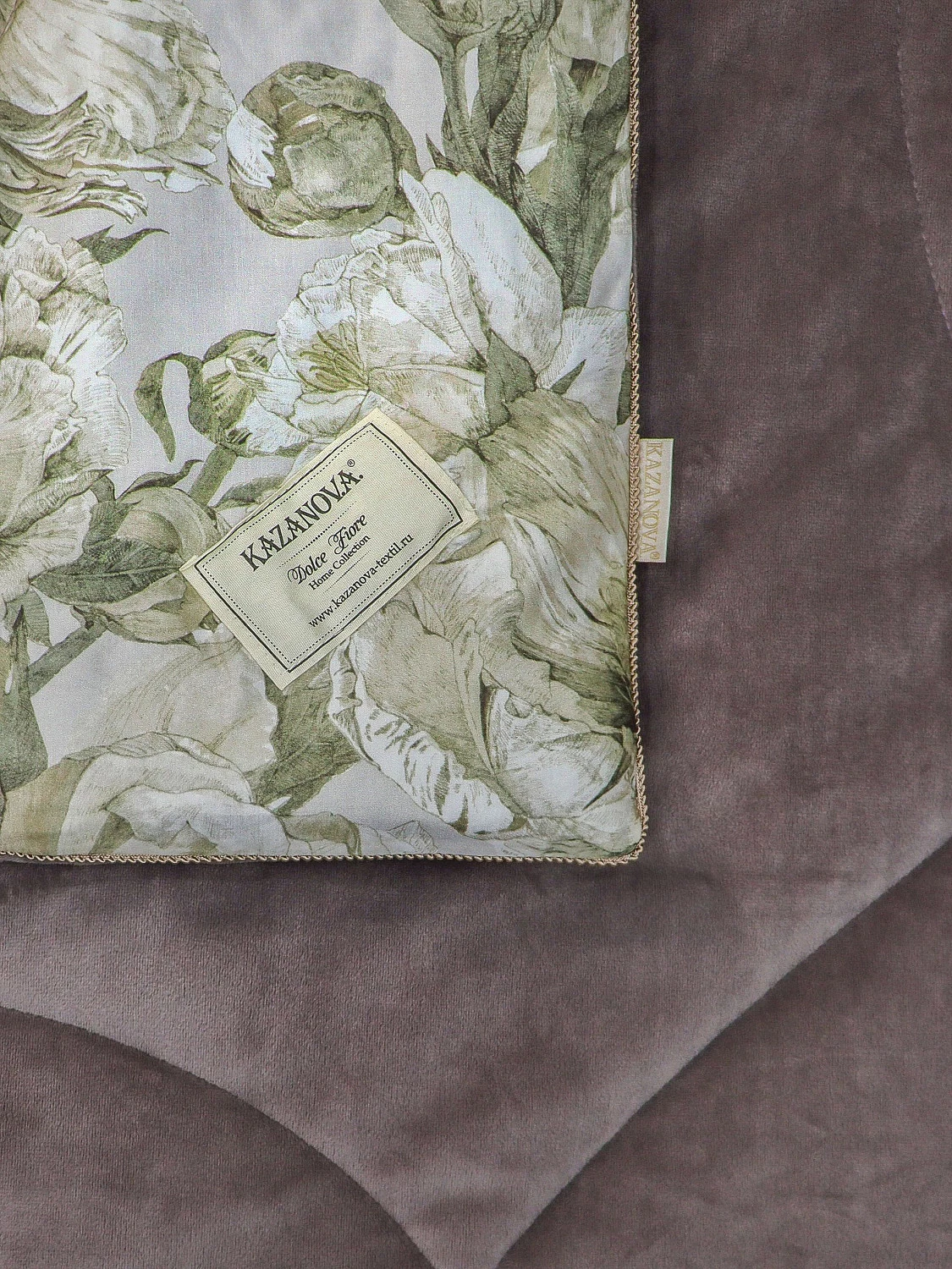 Комплект с одеялами Kazanov.a “Хиллари” капучино (египетский хлопок-велюр), семейный