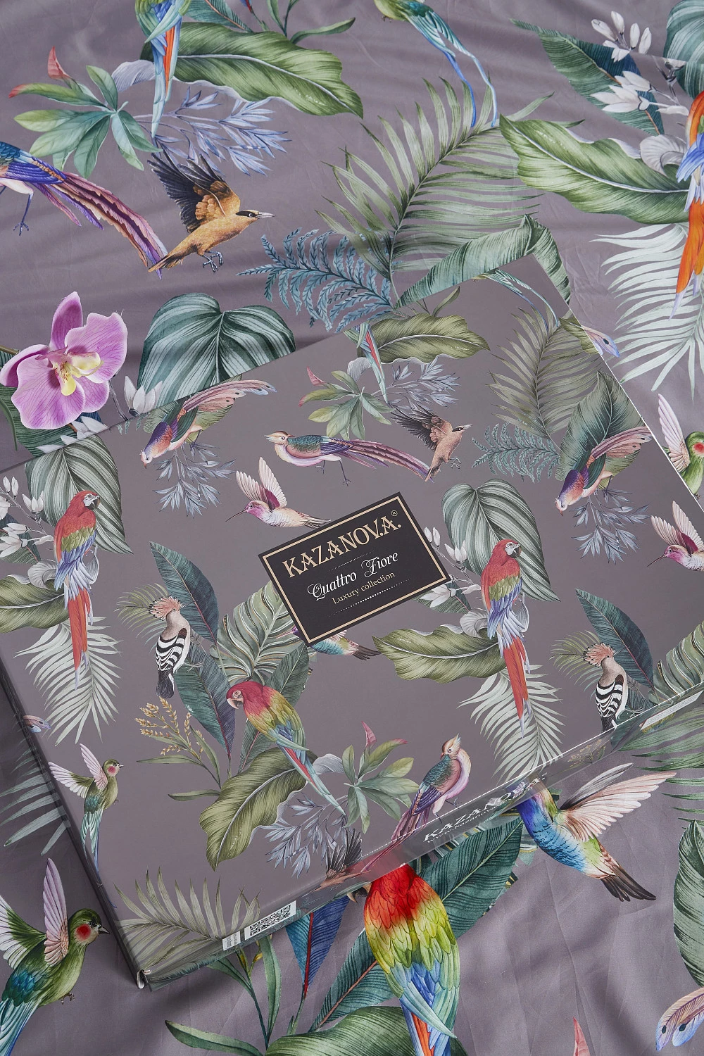 Комплект с одеялом KAZANOV.A “Колибри Каллиопа” капучино (египетский хлопок-велюр), 1.5 спальный