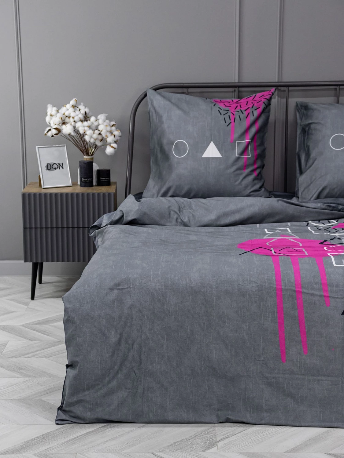 Комплект постельного белья Волшебная ночь Игра в кальмара "Gift" (сатин), евро