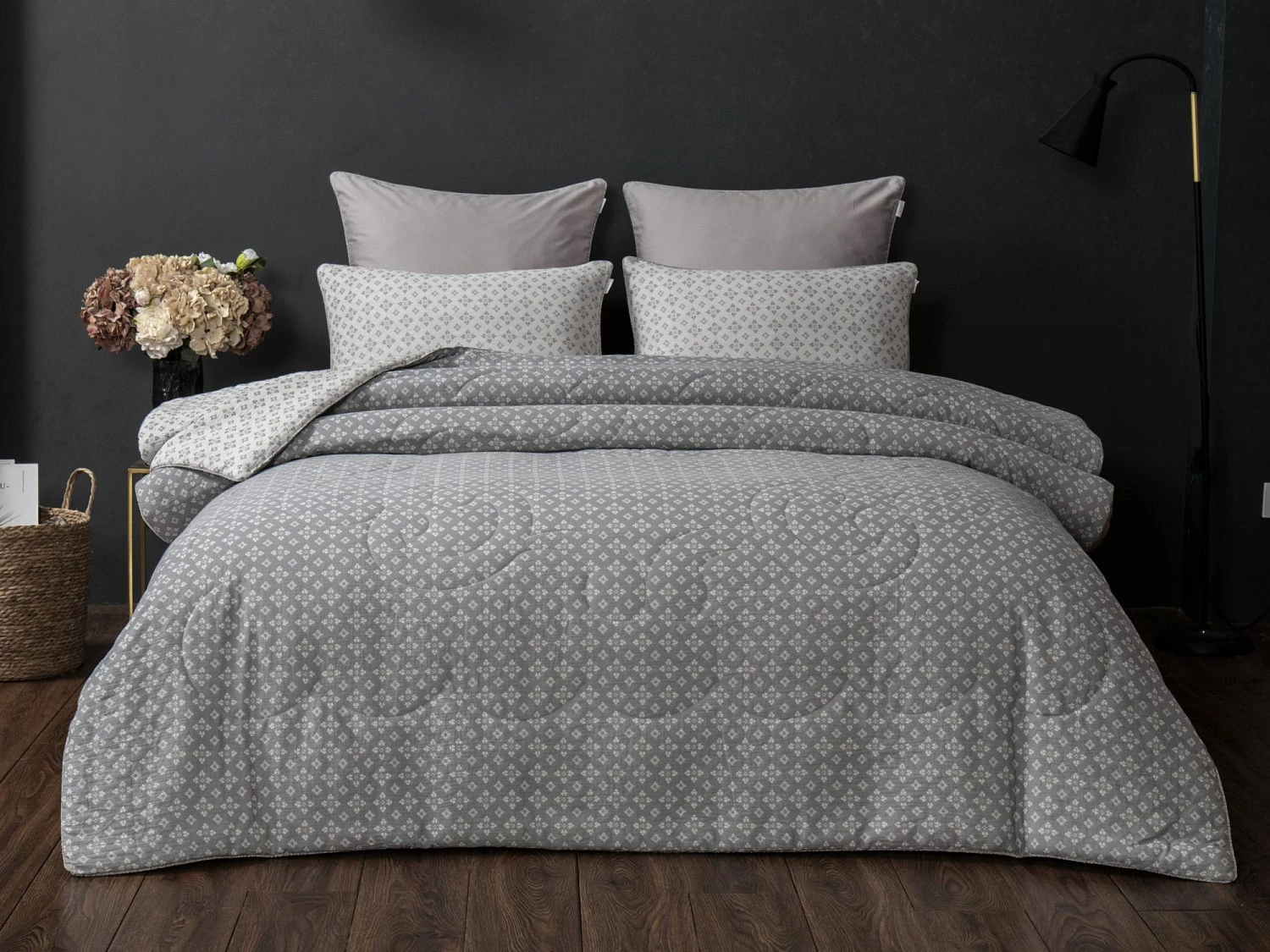 Комплект с одеялом KAZANOV.A Morocco “Кемер” (серебро беж), евро