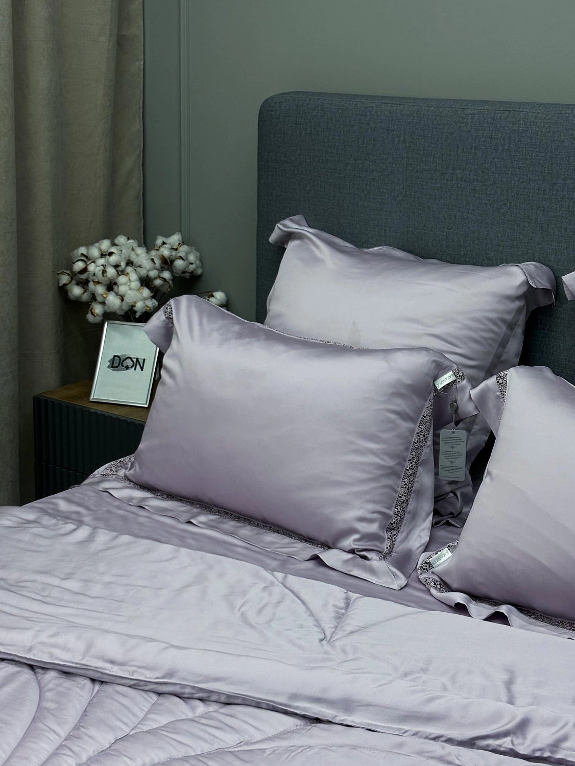 Комплект с одеялом KAZANOV.A Тенсель "Laura" (лаванда жемчуг), евро