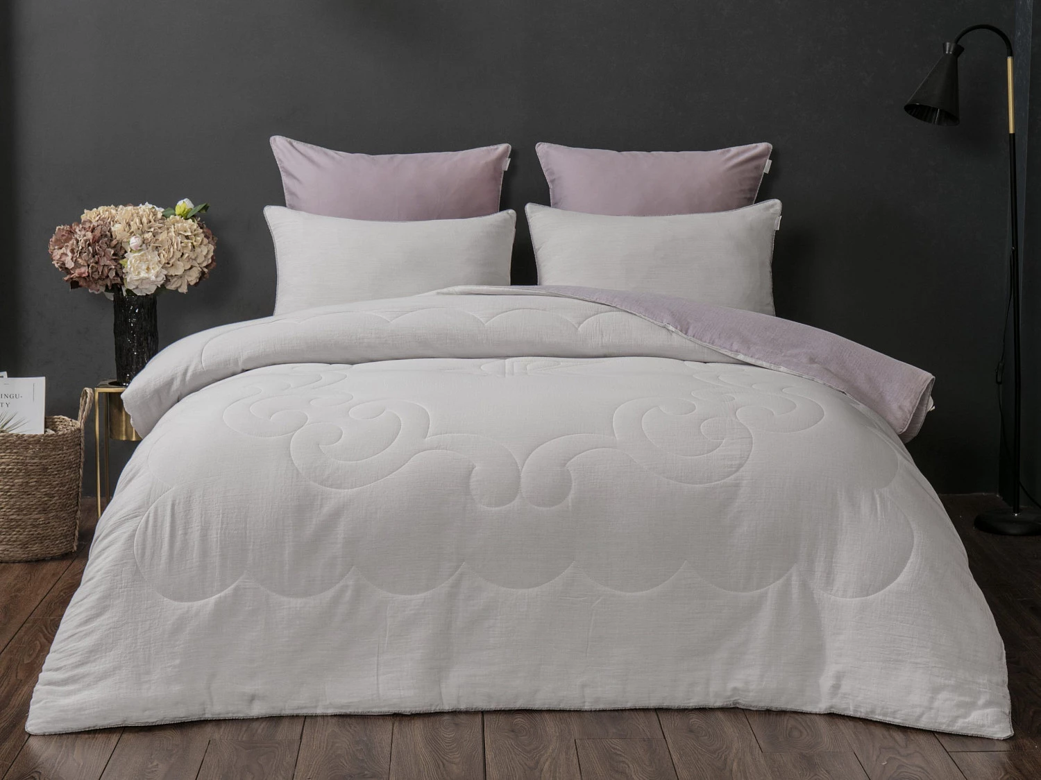 Комплект с одеялом KAZANOV.A Morocco “Османтус” (лаванда перламутр), евро