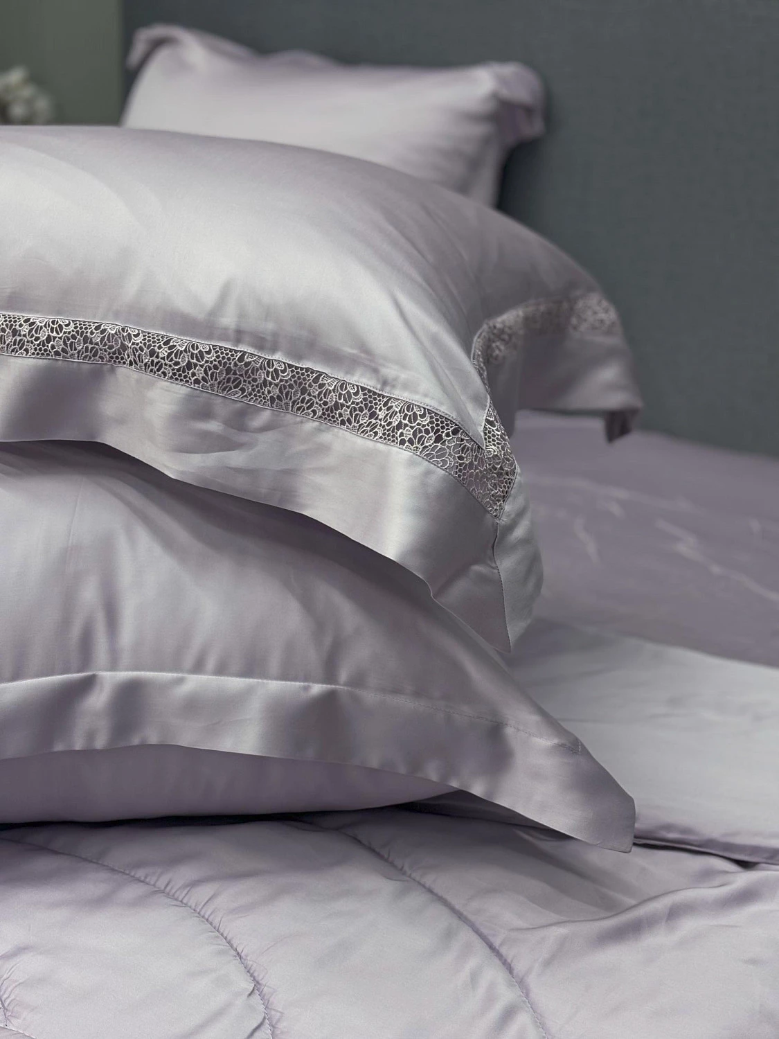 Комплект с одеялом KAZANOV.A Тенсель "Laura" (лаванда жемчуг), евро