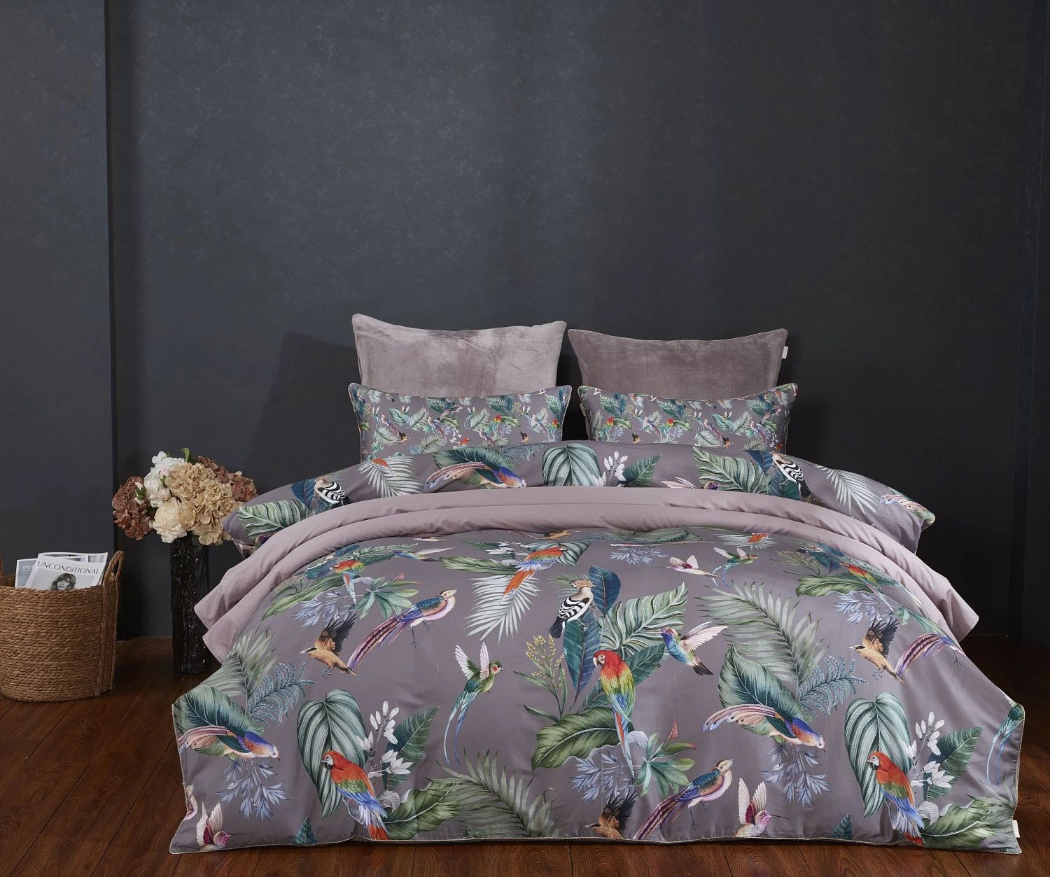 Комплект с одеялом KAZANOV.A “Колибри Каллиопа” капучино (египетский хлопок-велюр), 1.5 спальный