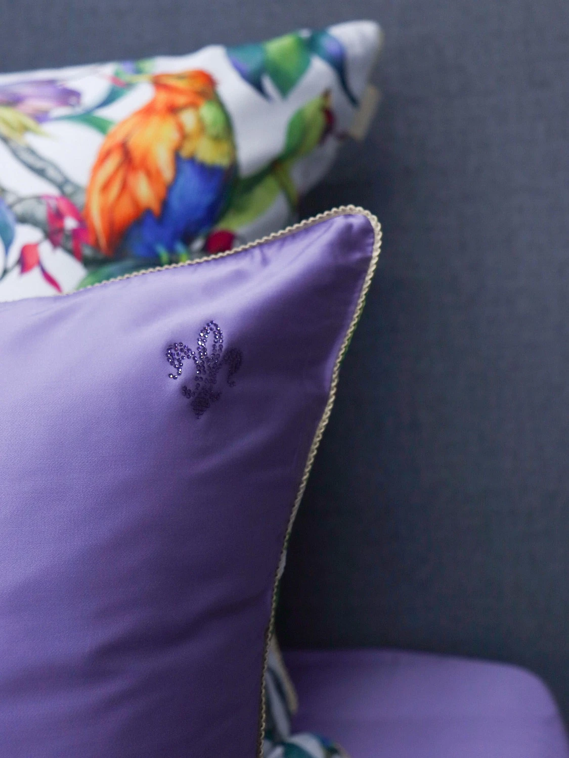 Комплект с одеялом KAZANOV.A  "Колибри" аметист жемчуг (тенсель/египетский хлопок), евро