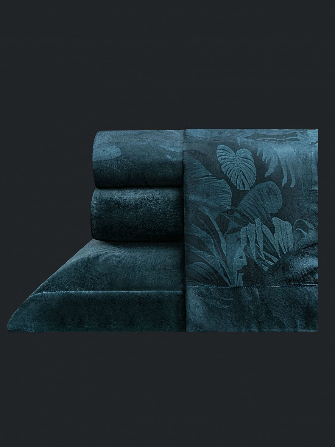 Комплект с одеялом KAZANOV.A Lindor J'Adore изумруд (египетский хлопок-велюр/тенсель), евро