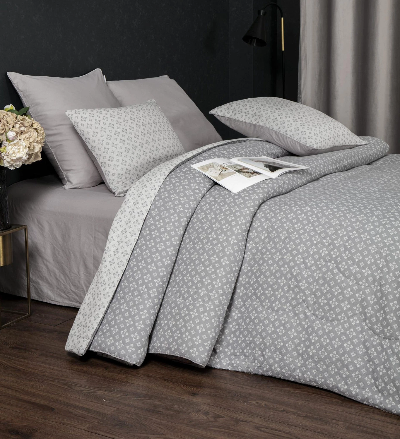 Комплект с одеялом KAZANOV.A Morocco “Кемер” (серебро беж), евро