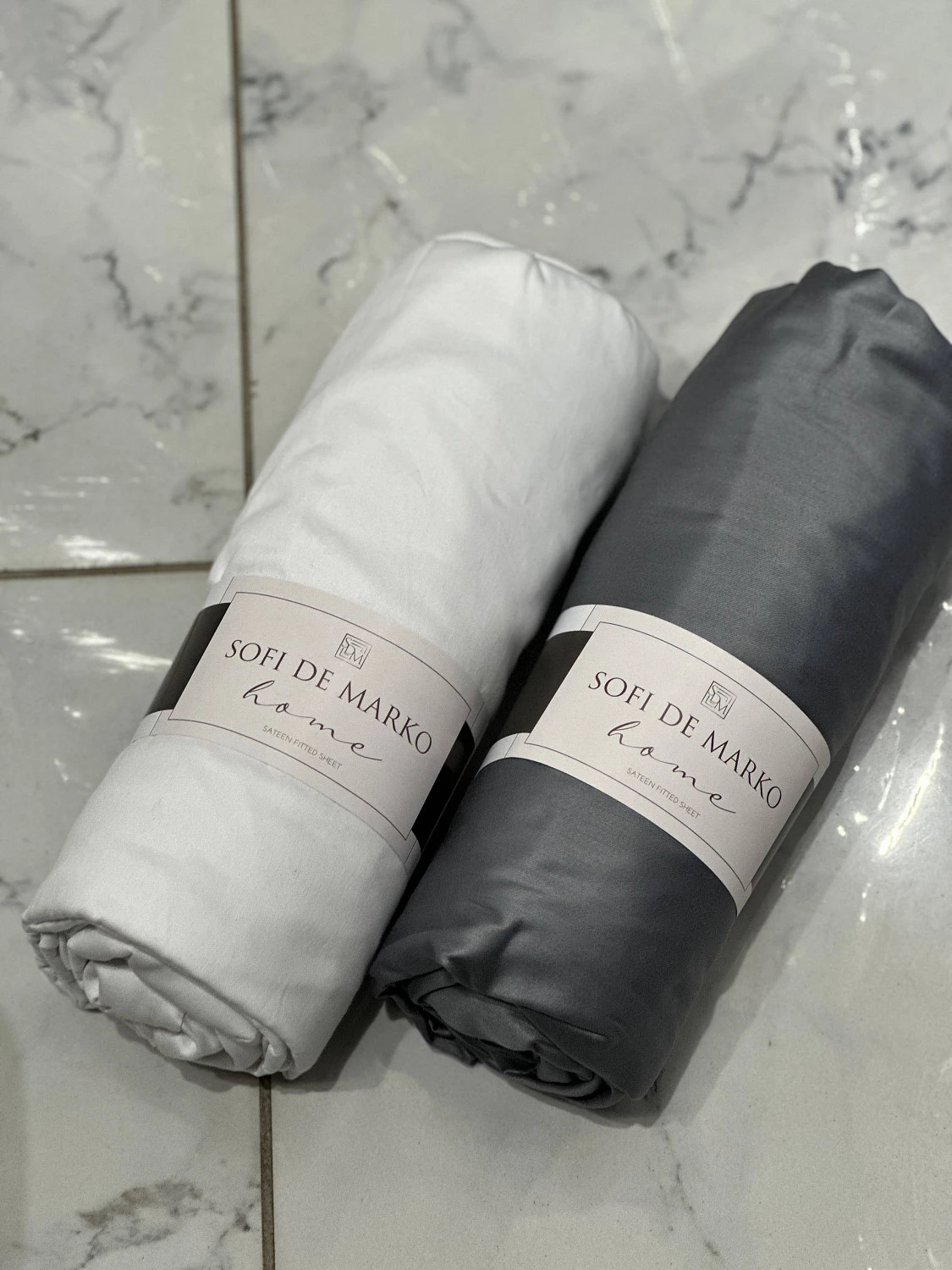 Простыня однотонная на резинке Sofi De Marko "Мармис" (антрацит), 180х200х30