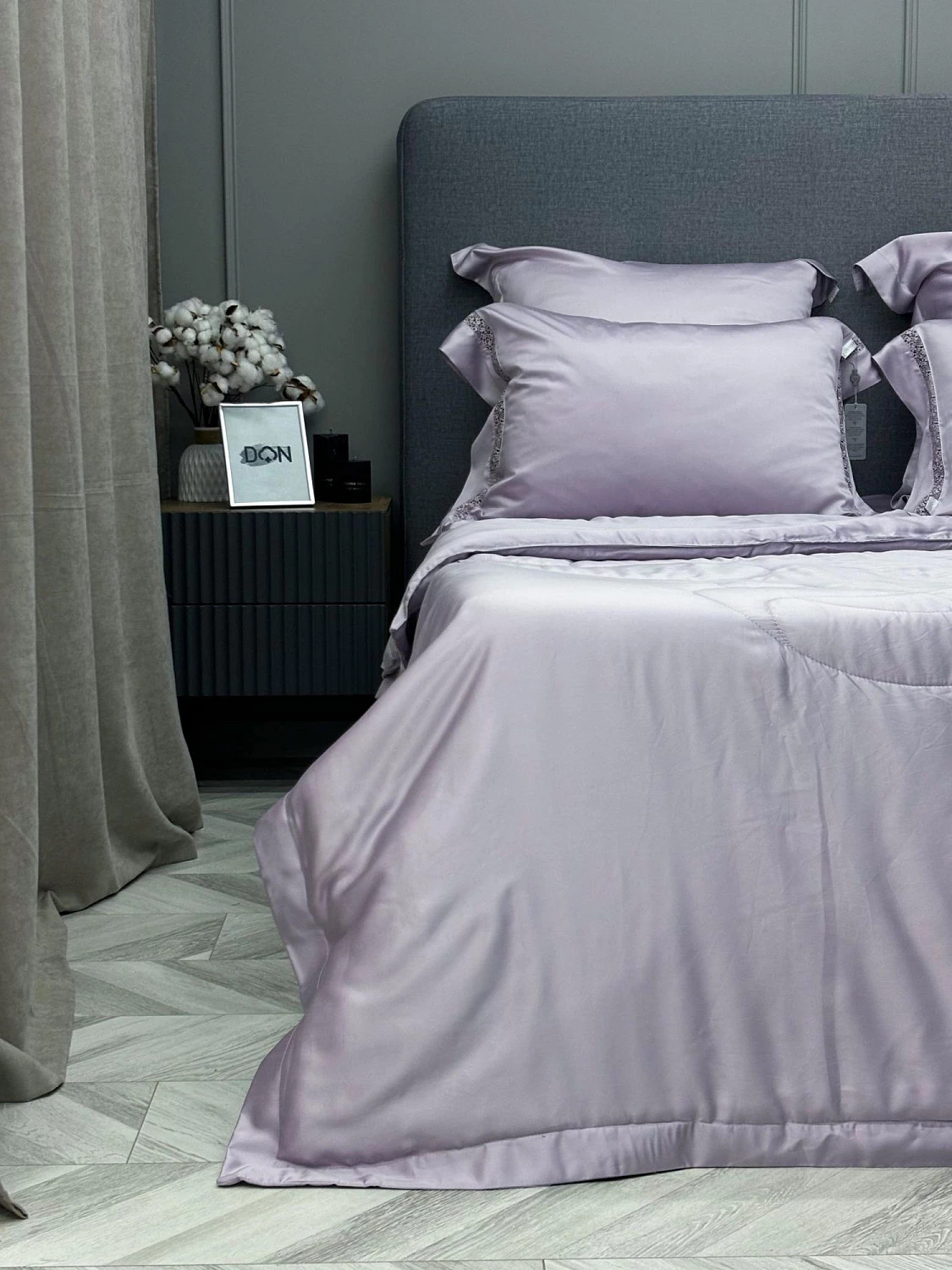 Комплект с одеялом KAZANOV.A Тенсель "Laura" (лаванда жемчуг), евро