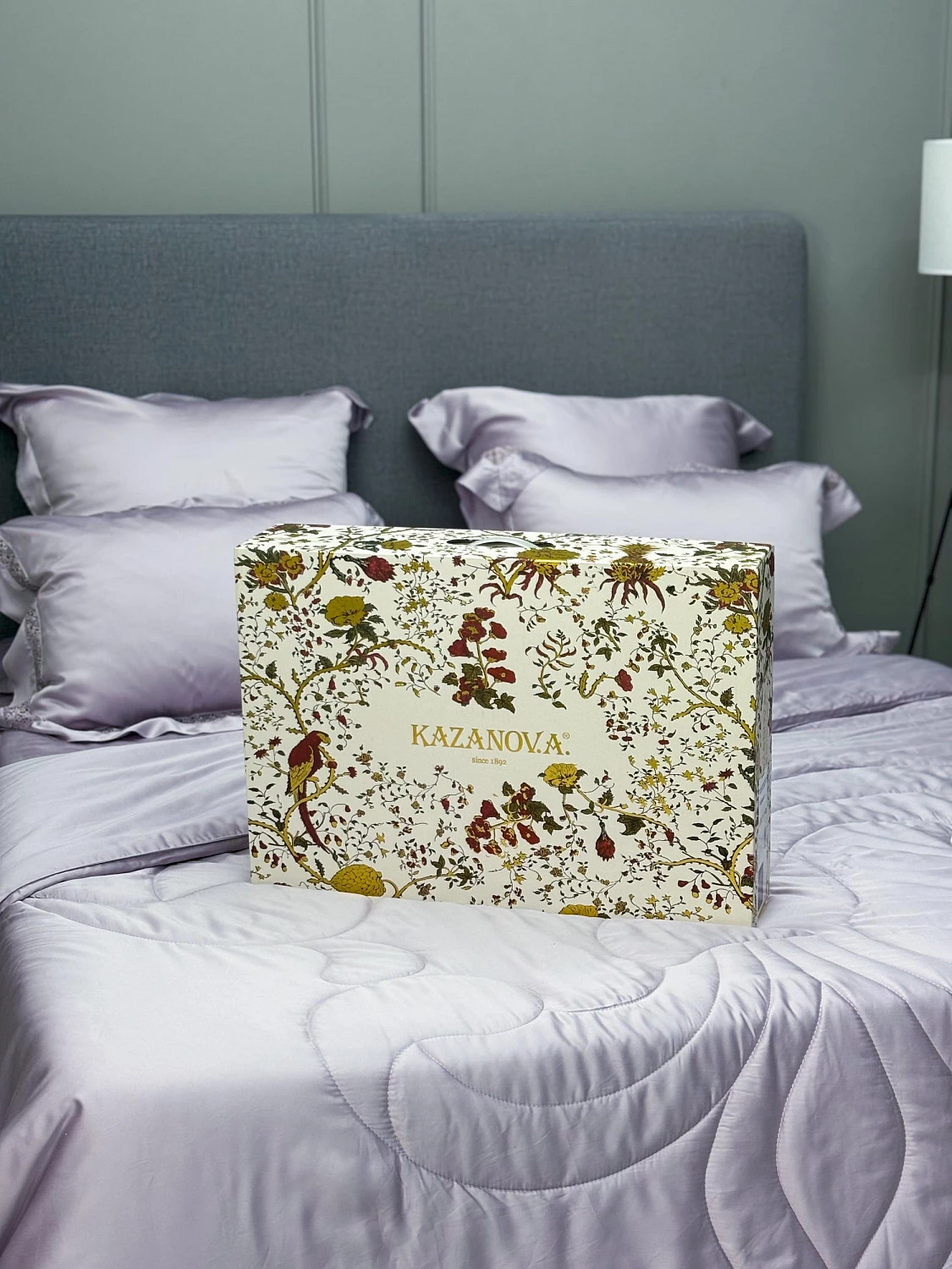 Комплект с одеялом KAZANOV.A Тенсель "Laura" (лаванда жемчуг), евро