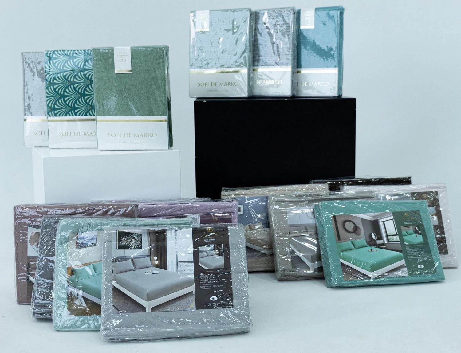 Комплект из простыни на резинке и наволочек Sofi De Marko "Римма", 160х200+50х70