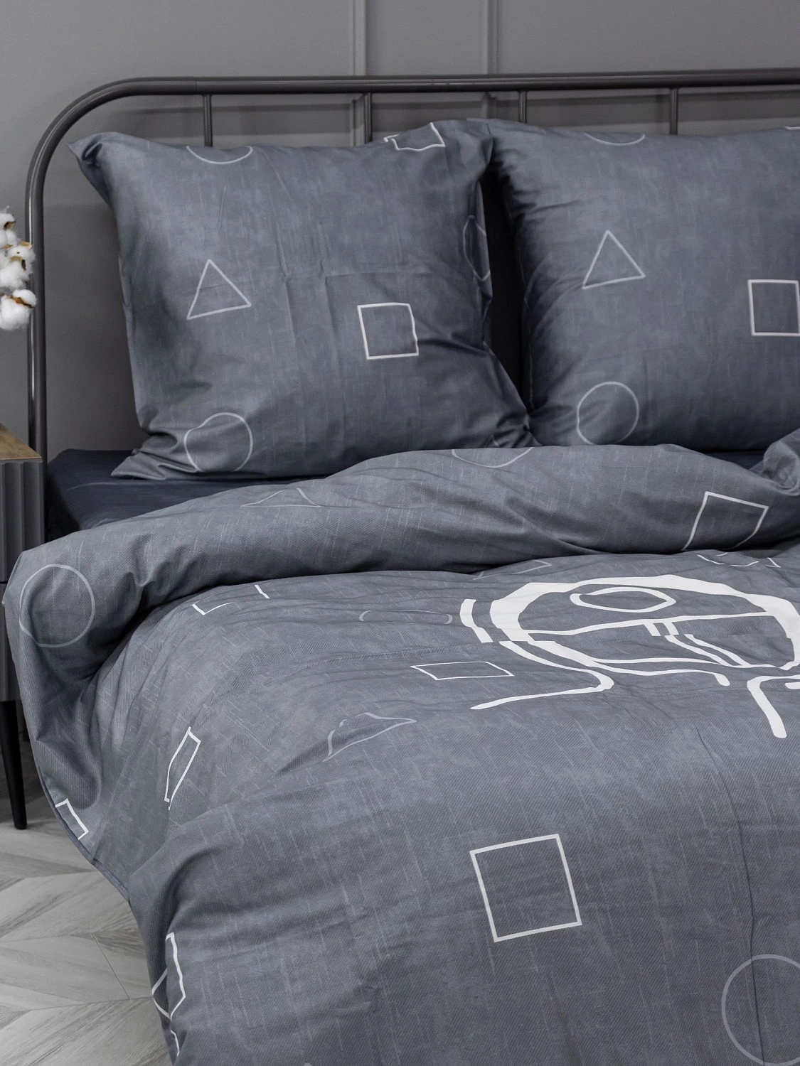 Комплект постельного белья Волшебная ночь Игра в кальмара "I see you" (сатин), евро