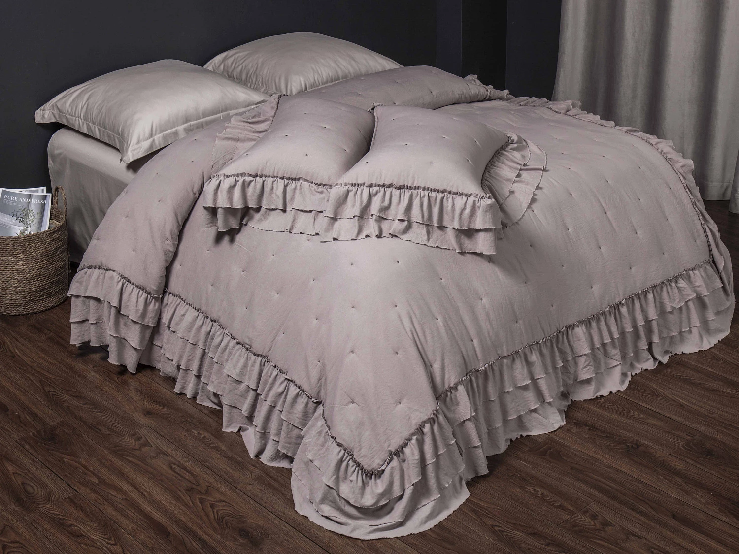 Комплект с одеялом KAZANOV.A Blamange (капучино), евро