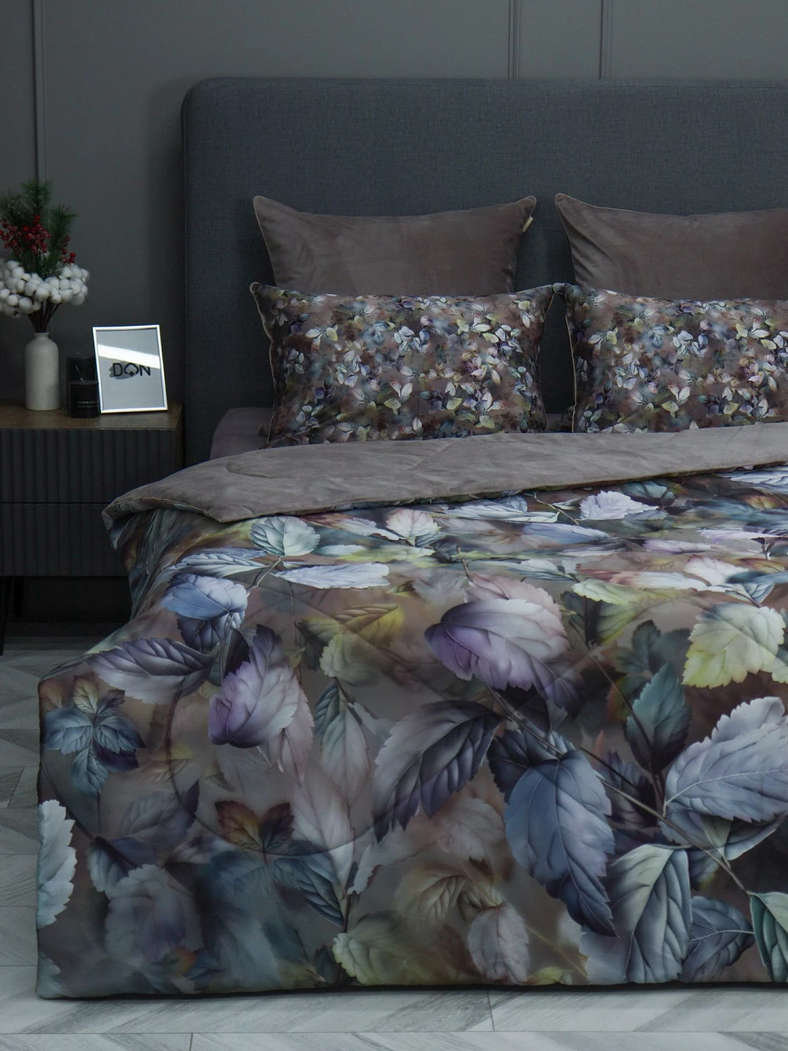 Комплект с одеялами Kazanov.a “Вайнона” капучино (египетский хлопок-велюр), семейный