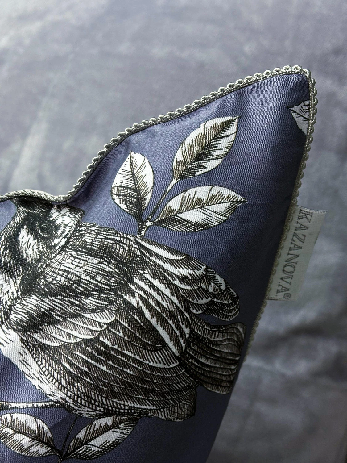 Комплект с одеялами Kazanov.a “Фазан” графит/бежевая платина (египетский хлопок-велюр), семейный