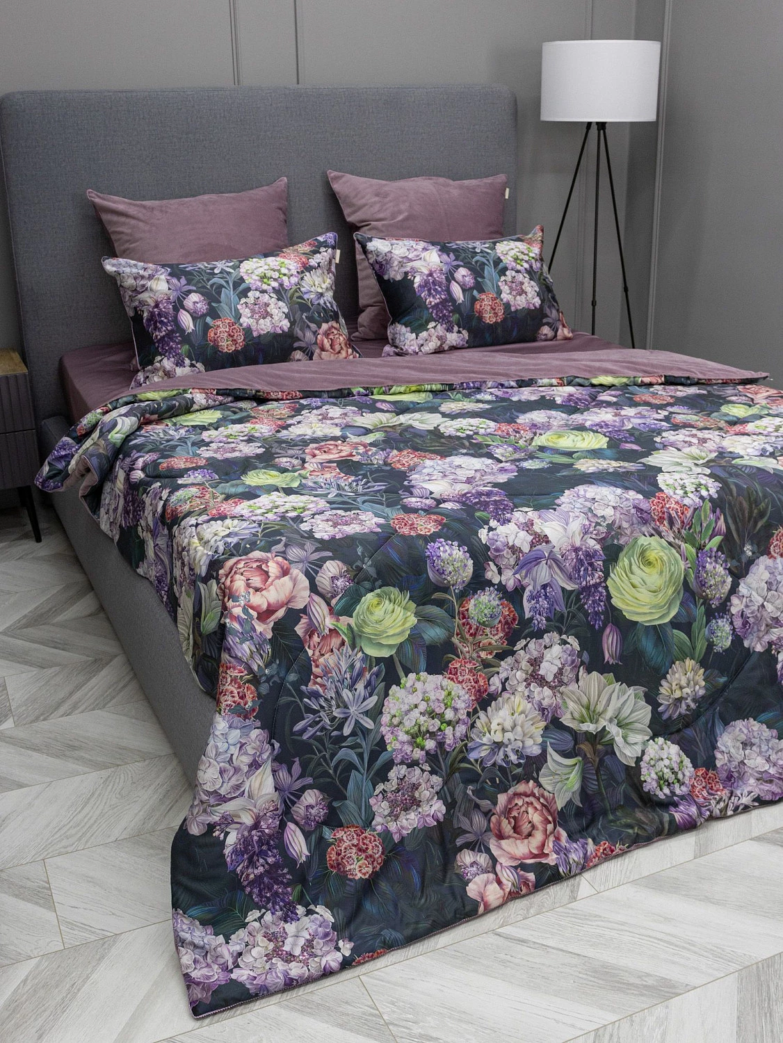 Комплект с одеялами KAZANOV.A “Касабланка” роза антика (египетский хлопок-велюр), семейный