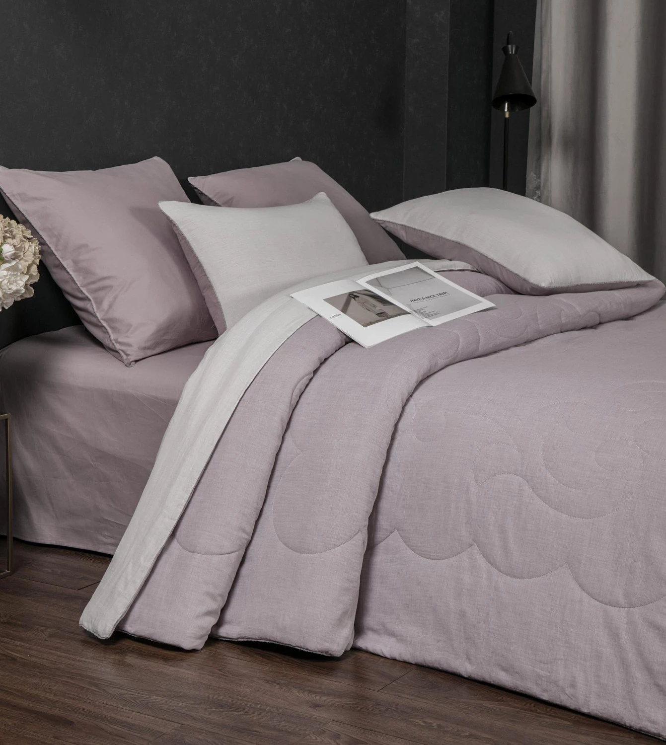 Комплект с одеялом KAZANOV.A Morocco “Османтус” (лаванда перламутр), евро