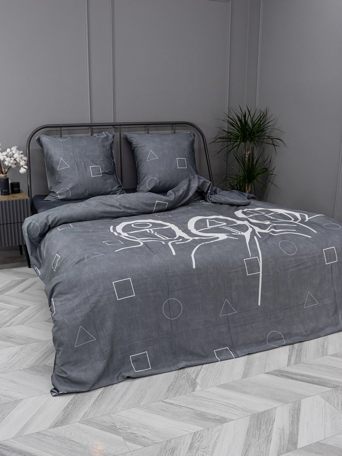 Комплект постельного белья Волшебная ночь Игра в кальмара "I see you" (сатин), евро