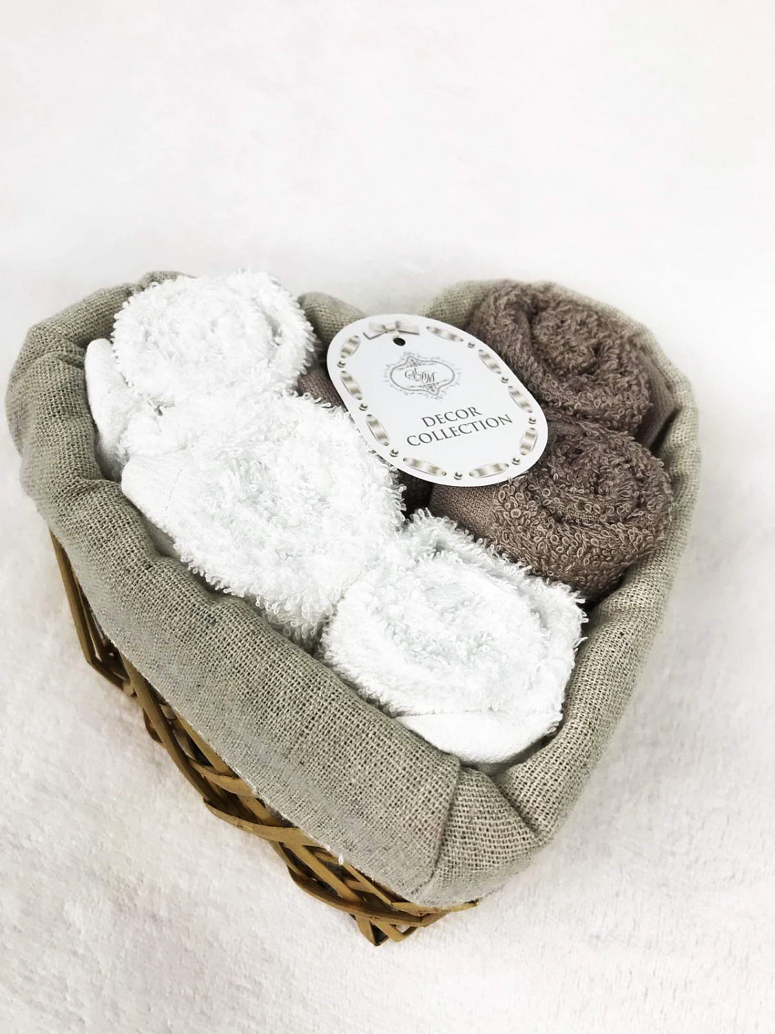 Комплект полотенец Sofi de marko “Амур” (кофе), 30x30 (6 шт)