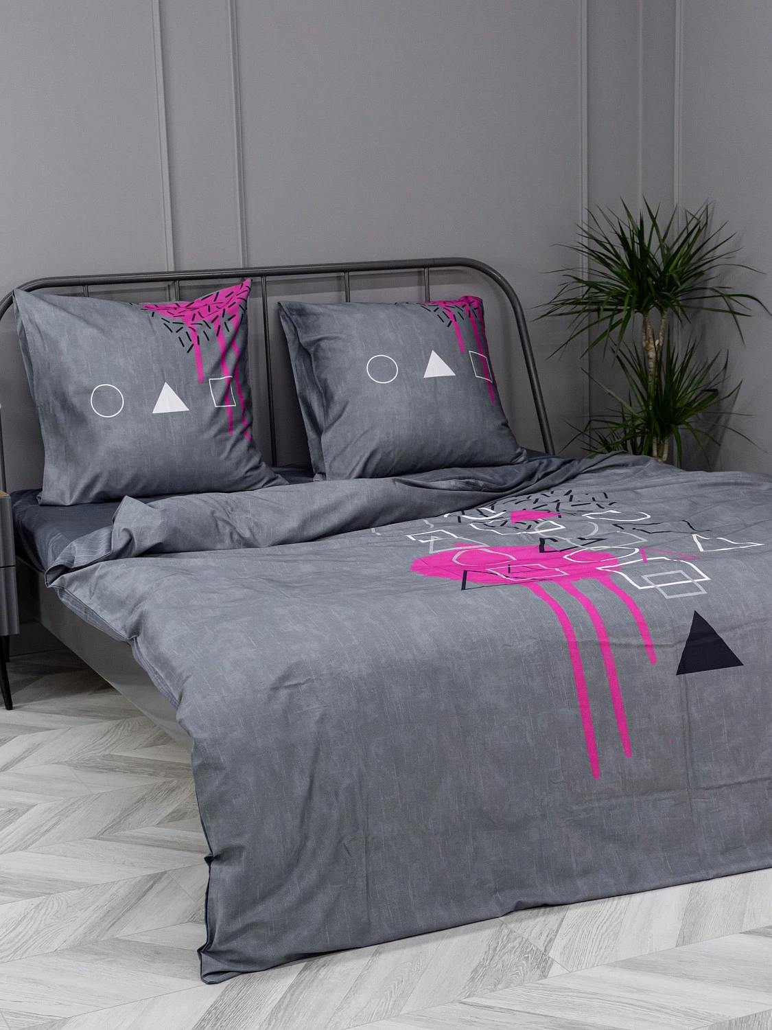 Комплект постельного белья Волшебная ночь Игра в кальмара "Gift" (сатин), евро